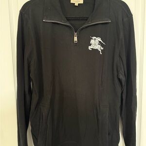 Burberry Black Half-Zip Pullover